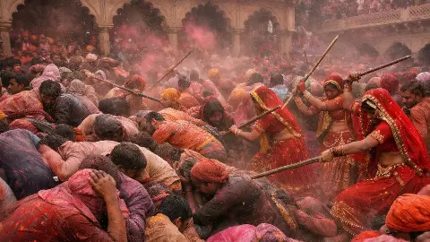 बरसाना में लट्ठमार होली के दौरान भगदड़! राधारानी मंदिर के पास बेकाबू भीड़, कई लोगों के दबे होने की खबर- Updates