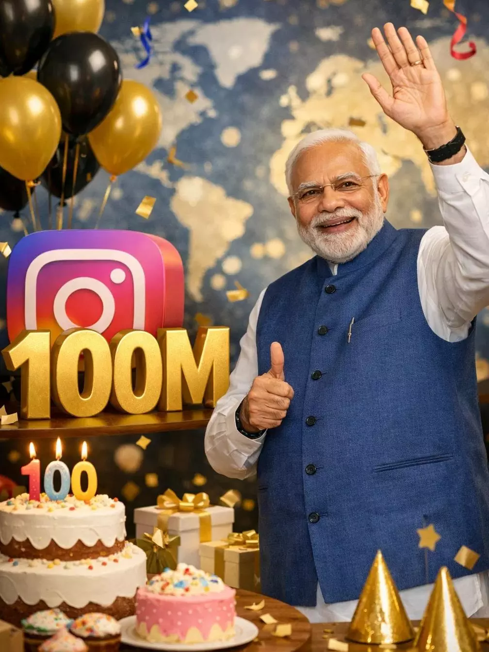 Instagram पर PM Modi का वर्ल्ड रिकॉर्ड: 100 मिलियन फॉलोअर्स पार करने वाले पहले नेता