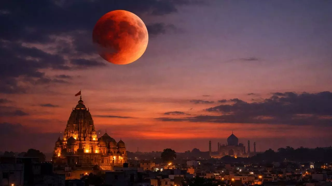 chandra grahan 3 march 2026 time in india sutak kaal blood moon city wise