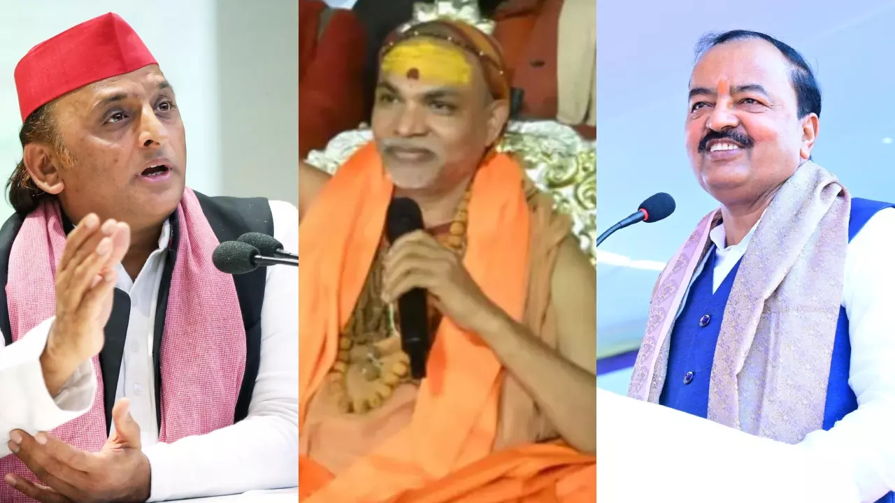 UP Brahmin Politics Akhilesh Yadav vs. Keshav Maurya Avimukteshwaranand