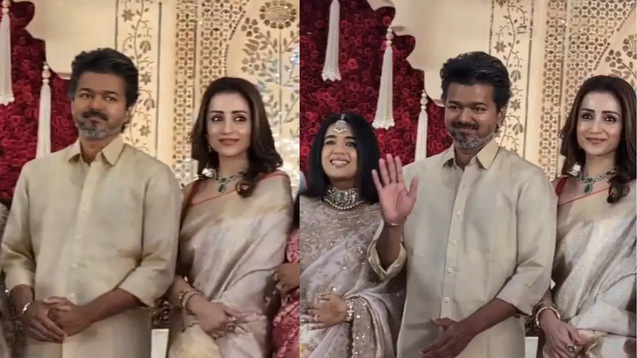पत्नी संगीता से तलाक अनाउंसमेंट के बाद Trisha Krishnan संग रिसेप्शन में पहुंचे Thalapathy Vijay