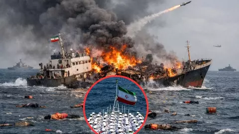 US submarine attacks Iran Warship IRIS Dena