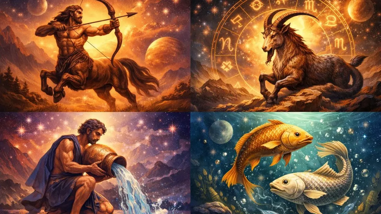 Weekly Horoscope: धनु, मकर, कुंभ और मीन राशि वालों के लिए कैसा रहेगा सप्ताह? जानें करियर, धन और सेहत का हाल