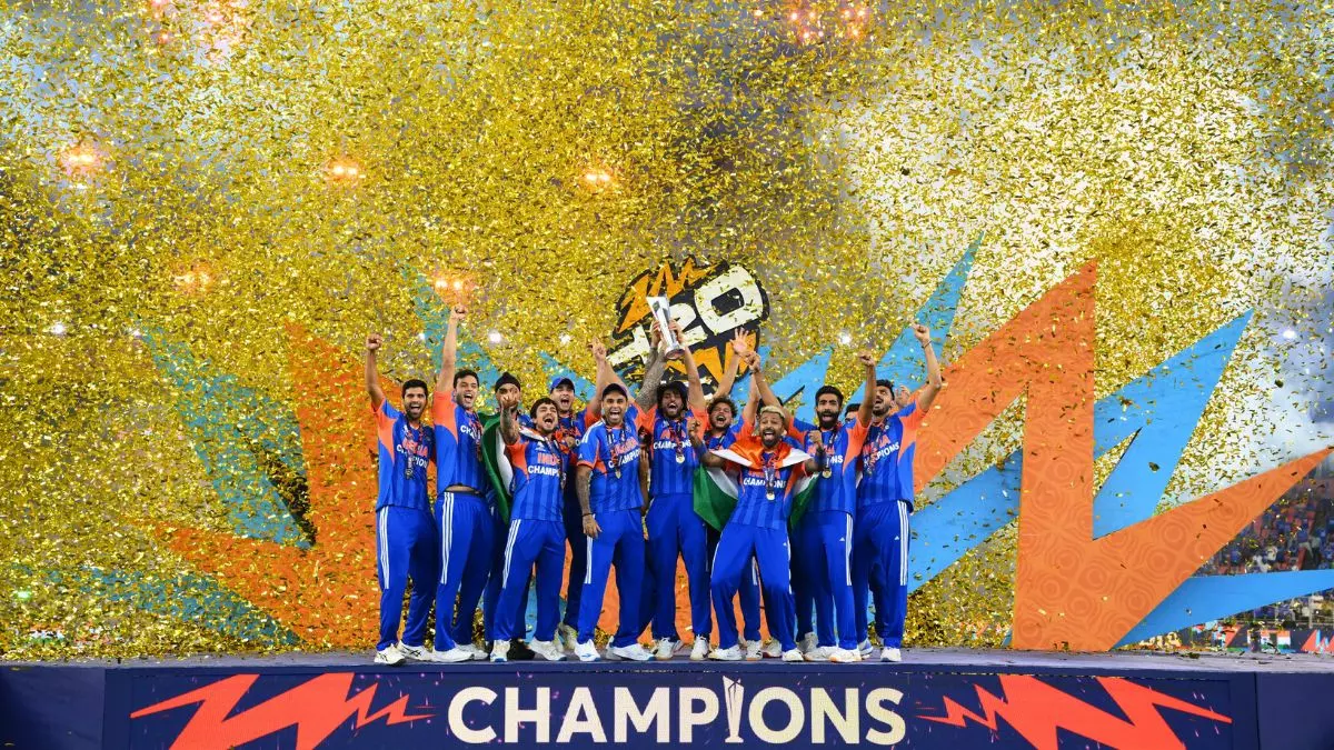 T20 World Cup Trophy 2026 team india photo