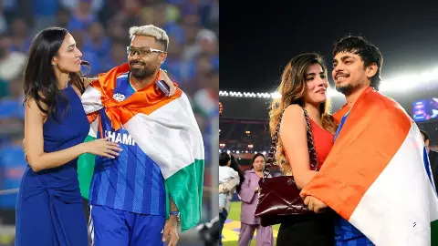 india vs new zealand t20 world cup 2026 hardik pandya girlfriend mahika sharma celebration