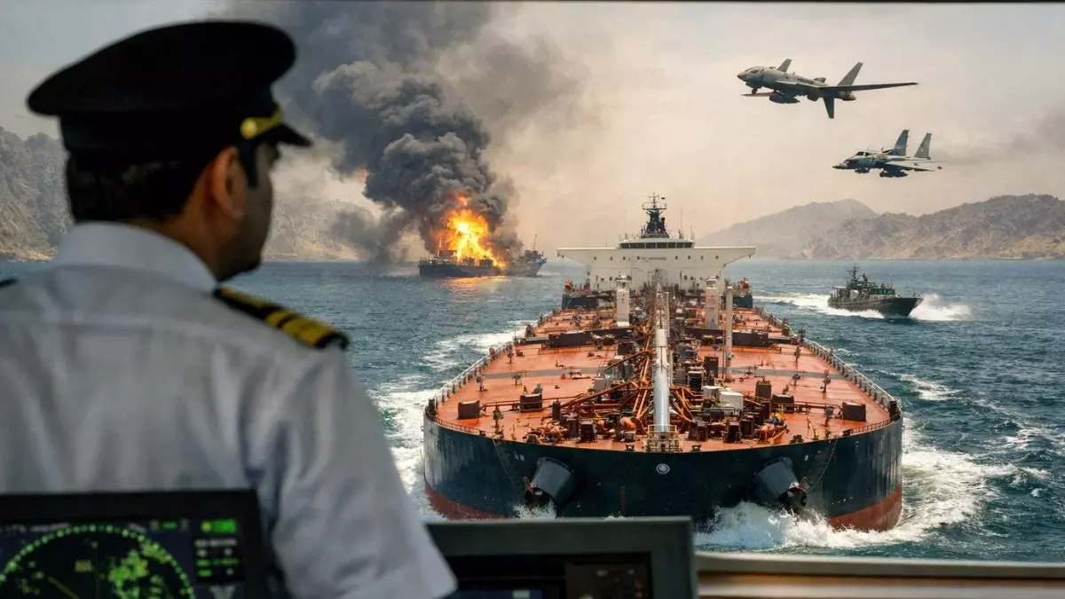 Indian captain oil tanker reached mumbai port from saudi arabia