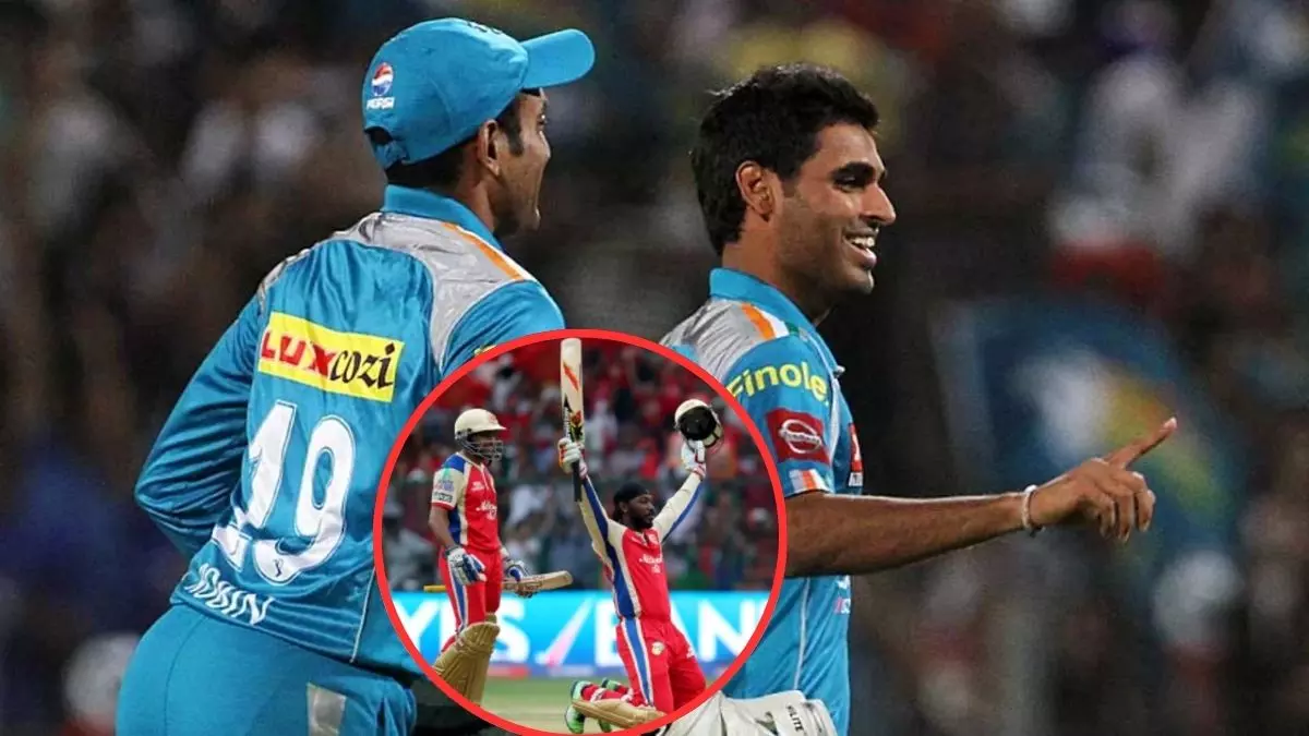 Chris Gayle Bhuvneshwar Kumar