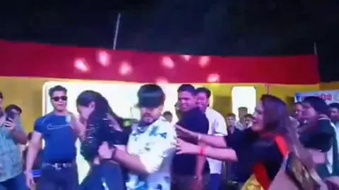 dhananjay sharma viral video dancer thrown into crowd muzaffarpur stage show controversy