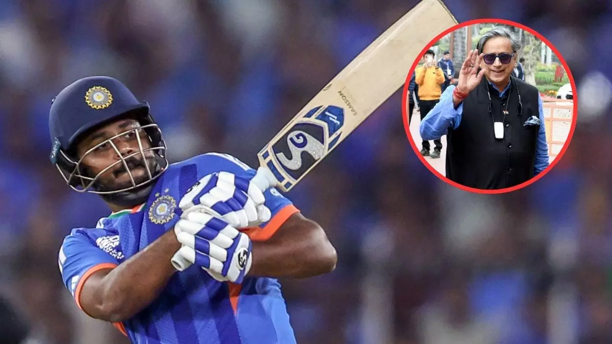 shashi tharoor on sanju samson photo