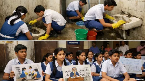 Dehradun principal forced students namaz toilet cleaning