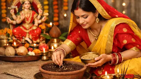 नवरात्रि में इसलिए बोई जाती है जौ, इसके उगने से मिलते हैं भविष्य के शुभ संकेत नवरात्रि में इसलिए बोई जाती है जौ, इसके उगने से मिलते हैं भविष्य के शुभ संकेत