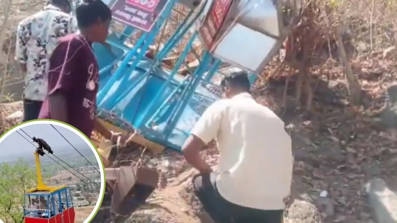 नवरात्रि में मौत का झूला! खल्लारी मंदिर का रोपवे टूटा, 20 फीट नीचे गिरी ट्रॉली; 1 की मौत 17 घायल- देखिए VIDEO