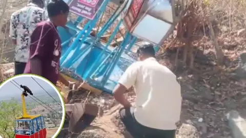 नवरात्रि में मौत का झूला! खल्लारी मंदिर का रोपवे टूटा, 20 फीट नीचे गिरी ट्रॉली; 1 की मौत 17 घायल- देखिए VIDEO