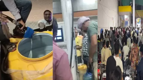 कोई लाया गैलन तो कोई 500 लीटर की पानी की टंकी, 5 वीडियो जो बयां करती हैं फ्यूल अफवाह का खौफ! क्या सच में आने वाला है संकट?