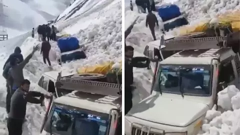 J&K के ज़ोजिला में हिमस्खलन का कहर, 6 की मौत, कई लोगों के दबे होने की आशंका- सामने आया दर्दनाक वीडियो J&K के ज़ोजिला में हिमस्खलन का कहर, 6 की मौत, कई लोगों के दबे होने की आशंका- सामने आया दर्दनाक वीडियो