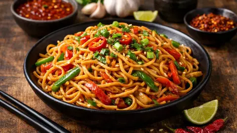 garlic chilli noodles recipe 15 minutes easy hindi garlic chilli noodles recipe 15 minutes easy hindi