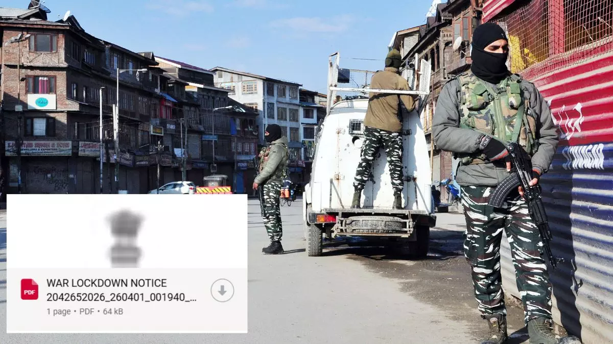 war lockdown notice