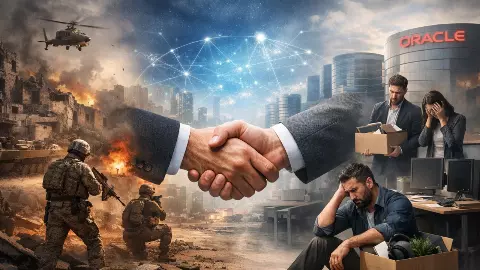 Oracle layoffs news Middle East war tech impact,