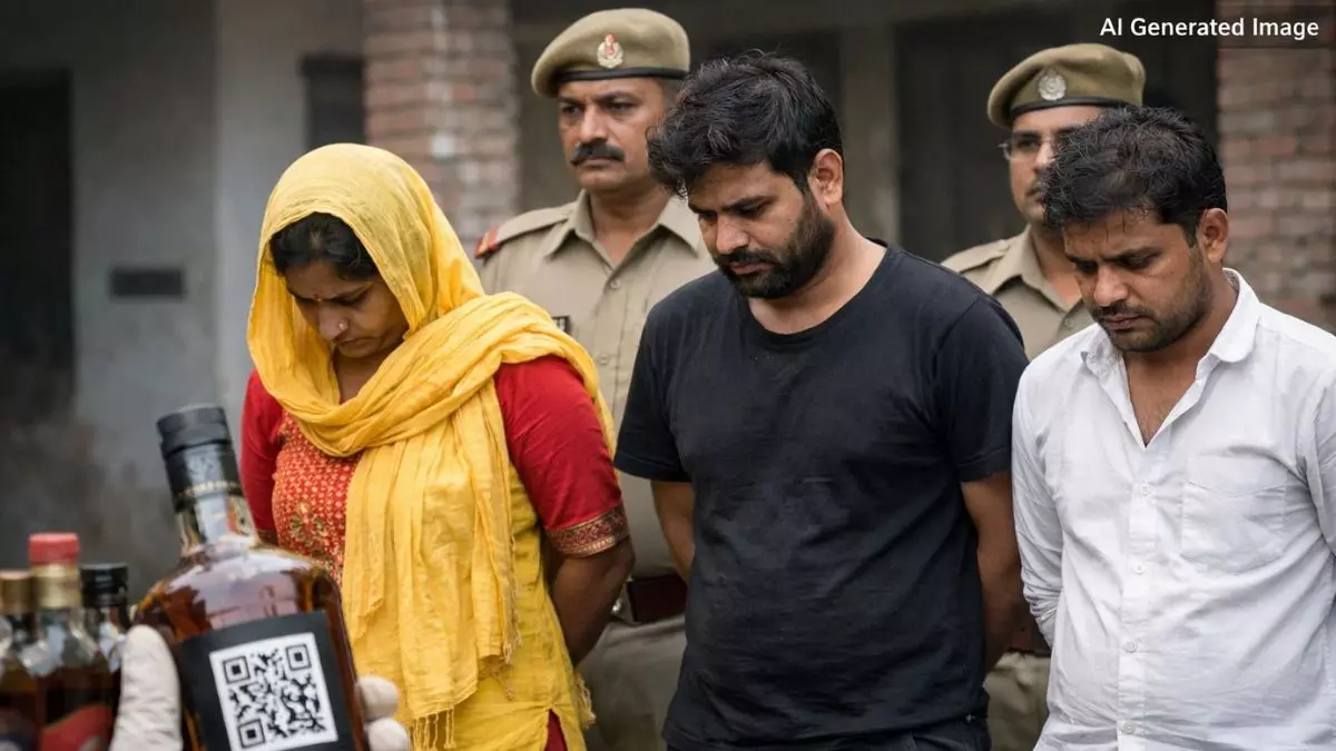 agra news liquor bottle qr code solve murder case