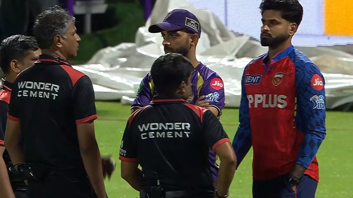 KKR vs pbks match called off due to rain