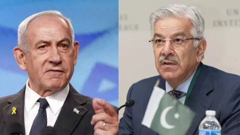 Khawaja Asif and Netanyahu Khawaja Asif and Netanyahu
