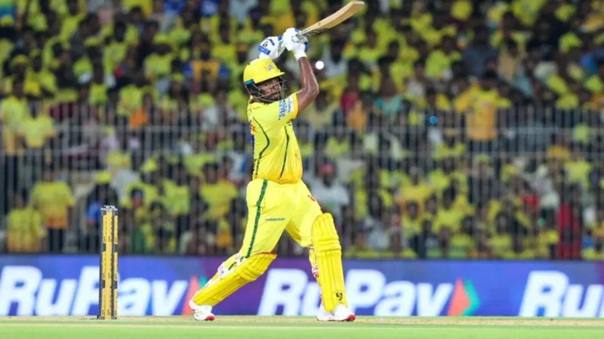 sanju samson  first century for csk