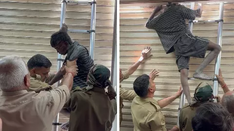 चोरी करने गया, वहीं बन गया मरीज: शटर में फंसी गर्दन, रातभर लटका रहा चोर, हालत गंभीर