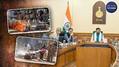 Noida workers protest after Haryana wage hike Noida workers protest after Haryana wage hike