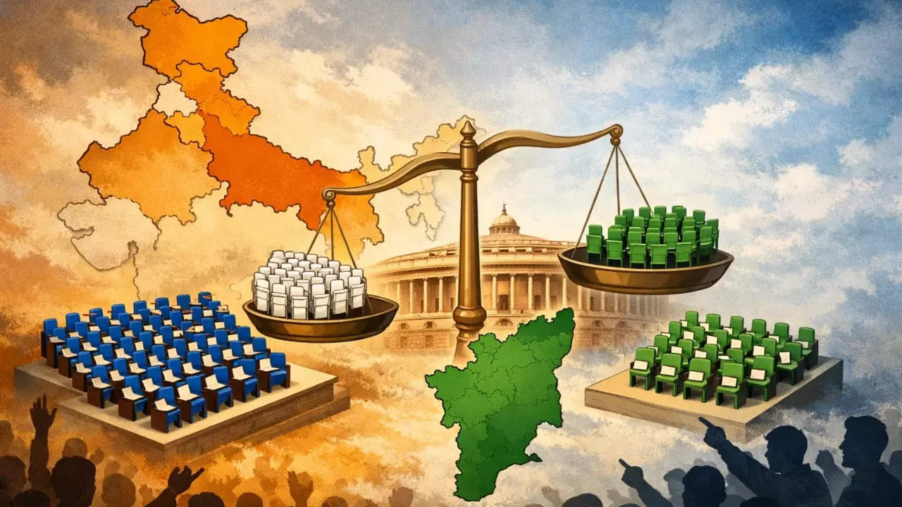 Delimitation Row : कैसे होगा परिसीमन, UP में होंगी 120 लोकसभा सीटें तो तमिलनाडु में 59, विवाद की जड़ क्या?