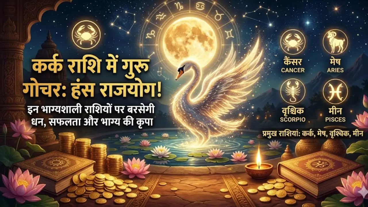 कर्क राशि में गुरु गोचर करने से बनेगा हंस राजयोग, इन राशियों को मिलेगा अपार लाभ