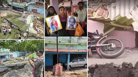 देखते ही देखते ही धनबाद का ये गांव समा गया पाताल में, 30 दिन में तीसरी घटना, सोते हुए घरों से भागे लोग- देखिए दहशत के VIDEO