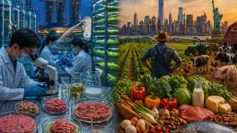 lab grown food  future food war real vs artificial food