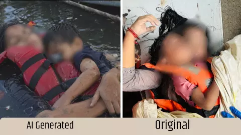 जबलपुर हादसे की जिस तस्वीर पर रोया देश, वो निकली AI-generated, एक ही लाइफ जैकेट में थे मां-बेटे, दोनों की गई जान