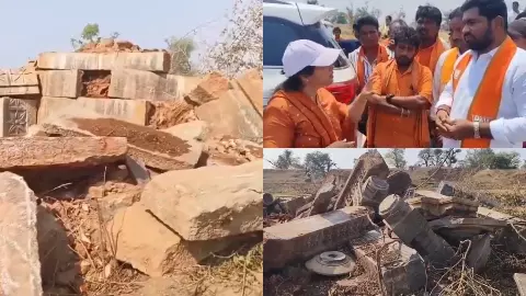 वारंगल में काकतीय राजाओं की धरोहर पर चला बुलडोजर, स्कूल बनाने के नाम पर तोड़ा गया 800 साल पुराना शिव मंदिर-VIDEO