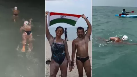 Danish Abdi Vrushali Prasad Swimming