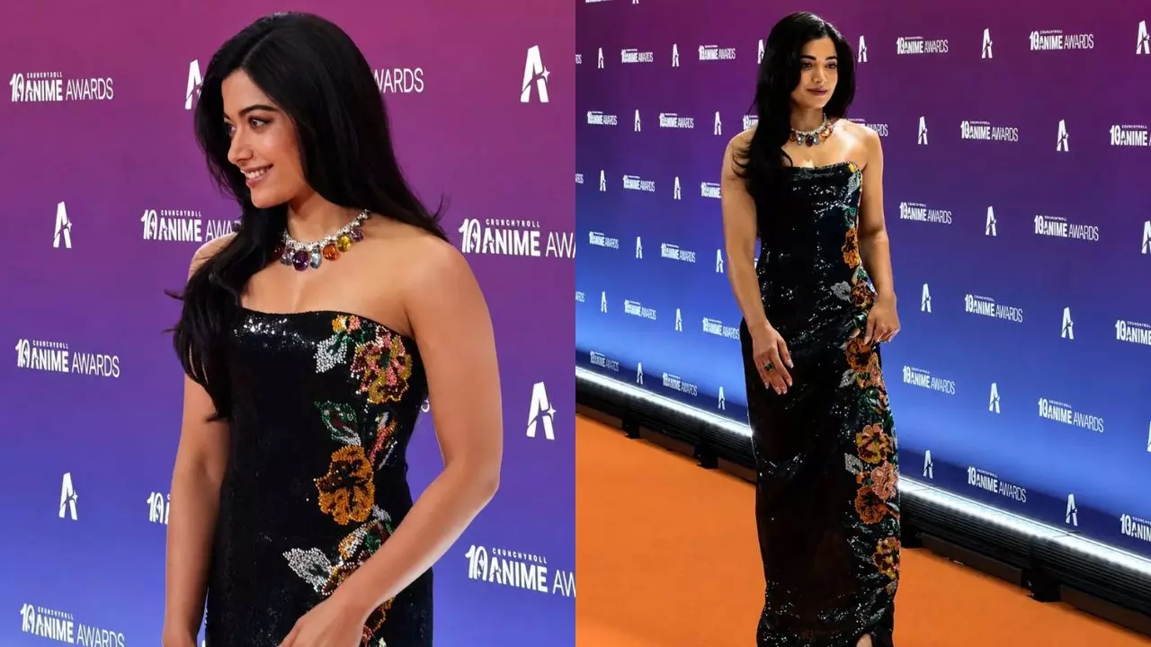 ब्लैक सीक्विन गाउन में Rashmika Mandanna ने बिखेरा जलवा, Anime Awards में लूटी लाइमलाइट