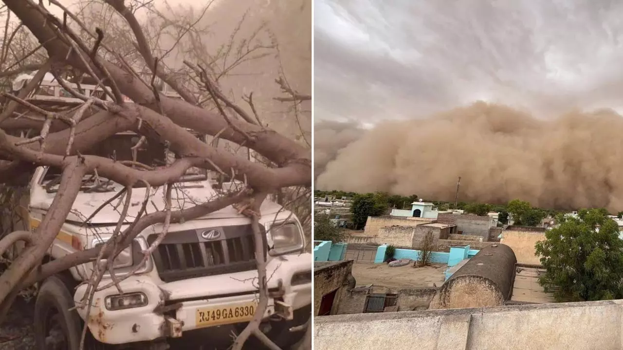 चूरू से लेकर सीकर तक, राजस्थान के इन चार जिलों में रेतीला बवंडर- दोपहर में छाया अंधेरा- देखिए पांच खौफनाक VIDEO