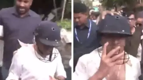 हेलमेट की वजह से सिर बच गया, बंगाल के सोनारपुर में अभिषेक बनर्जी के साथ मारपीट- हमले के बीच फेंके गए अंडे- देखिए VIDEO हेलमेट की वजह से सिर बच गया, बंगाल के सोनारपुर में अभिषेक बनर्जी के साथ मारपीट- हमले के बीच फेंके गए अंडे- देखिए VIDEO
