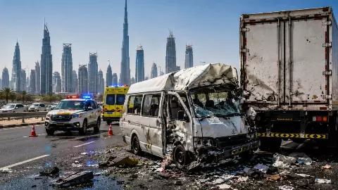 Indian workers killed in Dubai bus crash Indian workers killed in Dubai bus crash