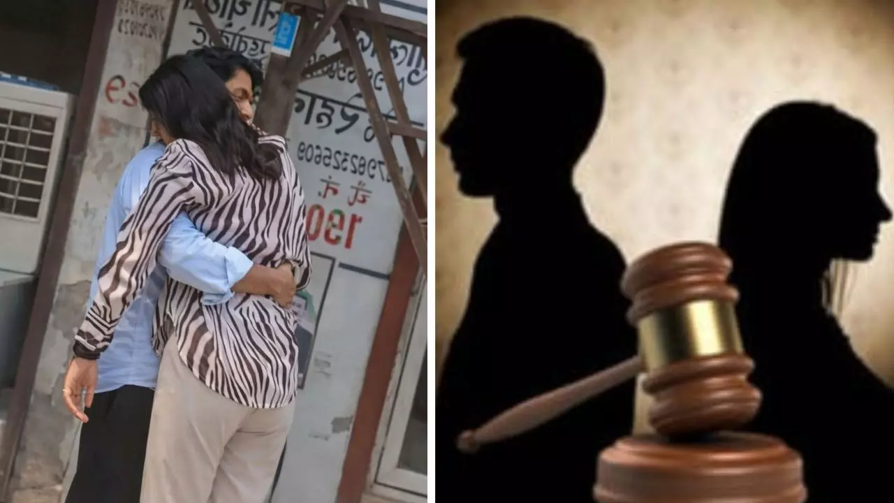 तलाक के कागज फाड़कर कोर्ट में ही पति के गले लगी पत्नी, कितना सच है वायरल वीडियो? भावुक करने वाला है दावा