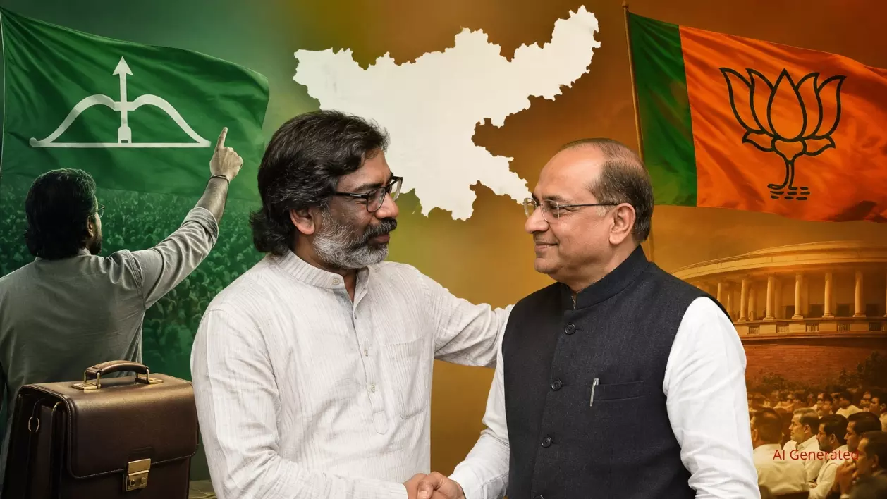 harkhand Politics Parimal Nathwani Hemant Soren JMM BJP