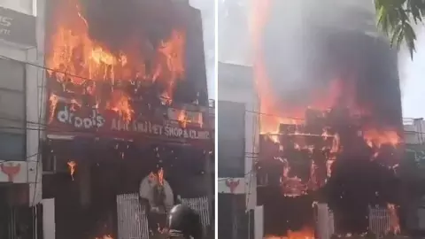 Lucknow aliganj fire Lucknow aliganj fire