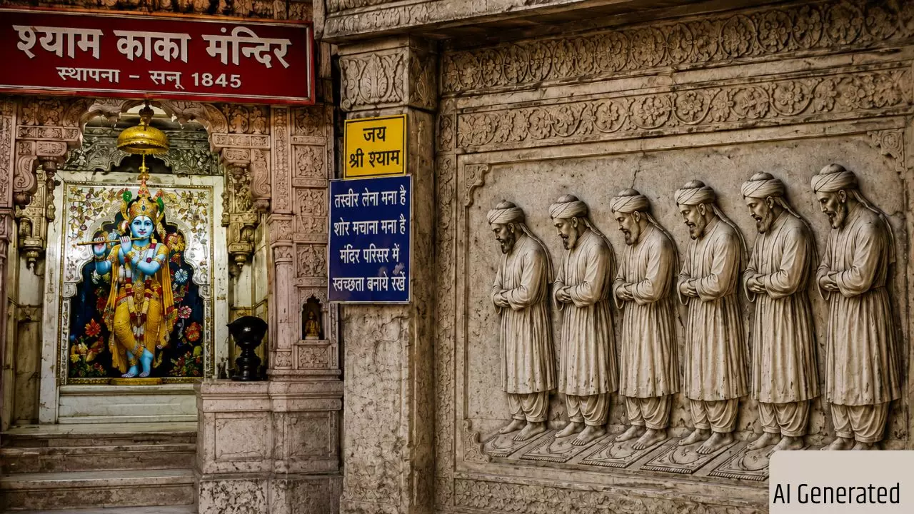 मध्य प्रदेश के इस कृष्ण मंदिर की दीवार पर क्यों हैं नमाज़ पढ़ते 6 मुस्लिमों की तस्वीर? जानें मक्का-मदीना कनेक्शन