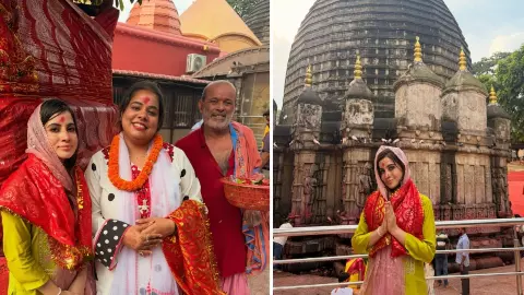 धर्म बदलने की अफवाहों के बीच कामाख्या पहुंचीं उर्फी जावेद, माथे पर सिंदूर-चुनरी वाला लुक देख फैंस भी रह गए हैरान- देखिए तस्वीरें
