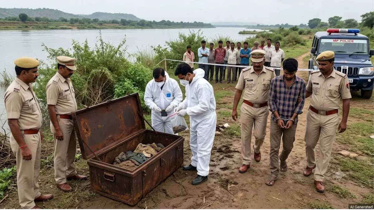 son killed father in  datia
