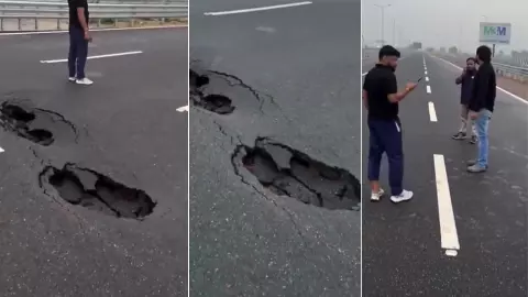 Delhi Dehradun Expressway Rain Damage Delhi Dehradun Expressway Rain Damage