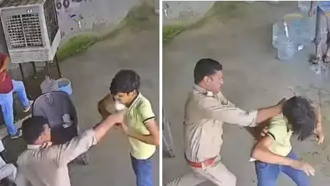 VIDEO: थप्पड़ क्यों मारा तुमने? इतना कहते ही युवक को पिटने लगा पुलिसकर्मी, ACP ने लिया ये एक्शन