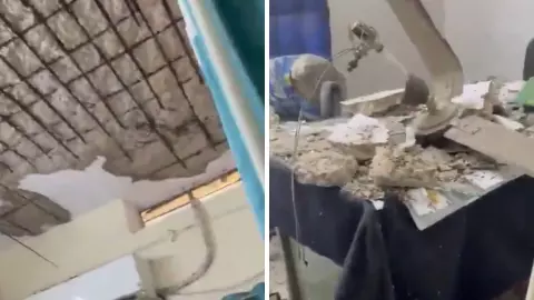 Alwar Government Hospital Ceiling Collapse Alwar Government Hospital Ceiling Collapse