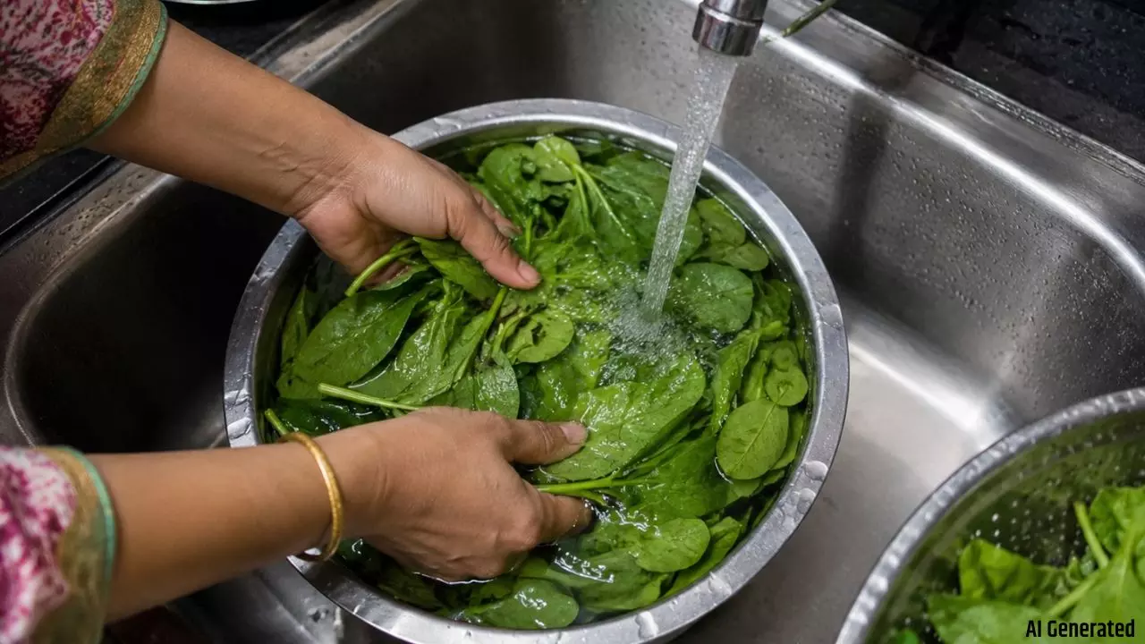 washing vegetable