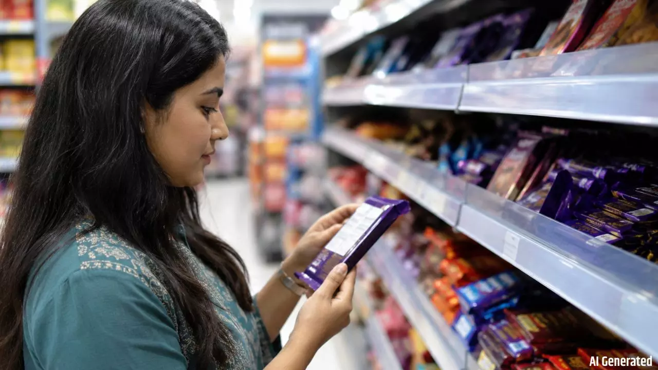 woman buying chocolate